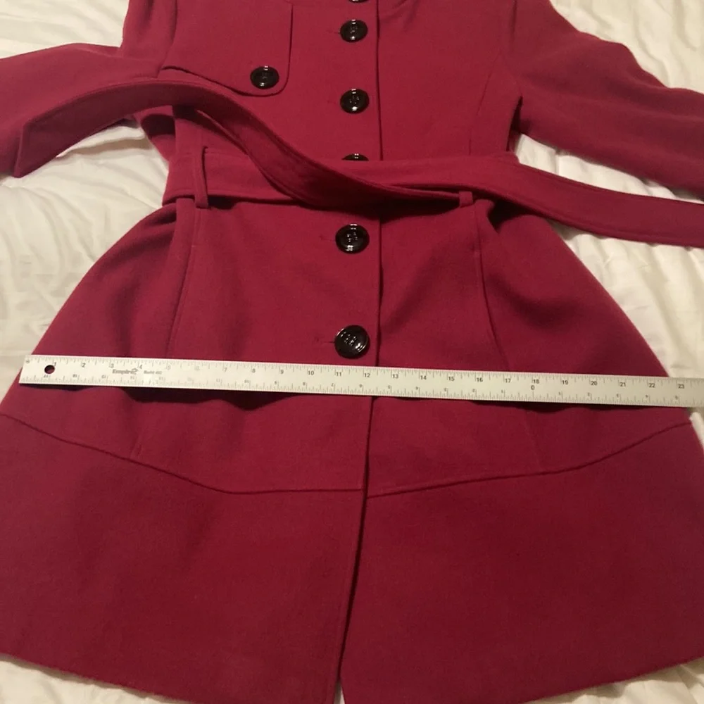 Worthington Fuchsia Peacoat Black Buttons and Tye Waist Size M GORGEOUS! EUC!!! - Picture 9 of 16